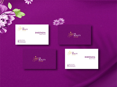 Name Card Design for NS Beauty Glow branding branding design design identity design logo logo design name card namecard