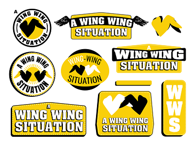 A wing wing situation branding clean color graphic design illustration lettering logo minimal vector yellow