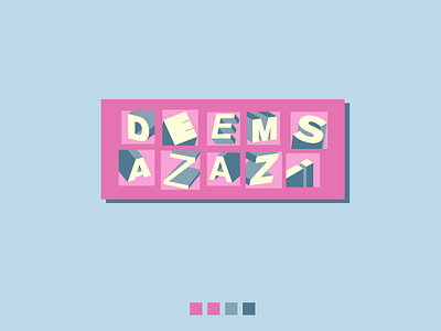 Deems Logo birthday gift idea design friendship graphic design logo series pink