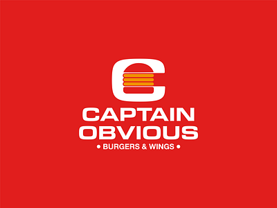 Captain obvious logo hero superhero