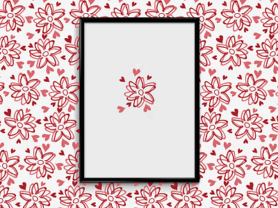 Flower Pattern design clean flower love pattern poster