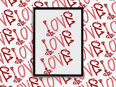 Love (حب) Pattern design