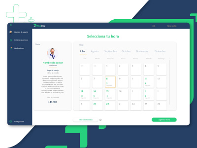 Woindoc Calendario app design calendar app calendar ui digitalproductdesign doctor app medicine app ui ui design uiux design uiuxdesign