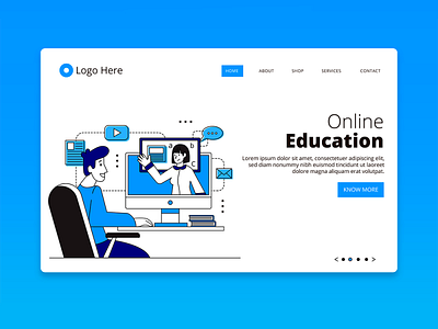 Online education landing page.