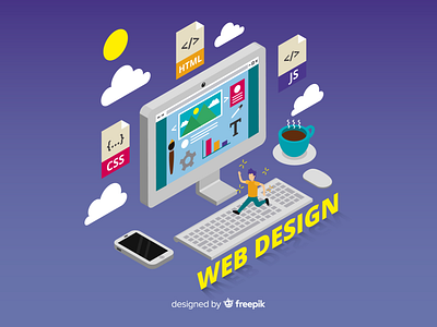 Isometric Web Design Concept