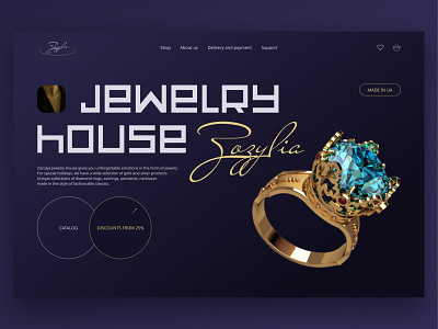 Jewelry shop design interface marketing product store ui web