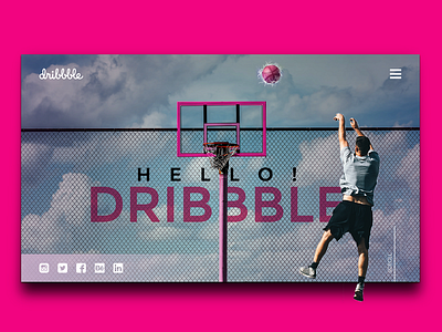 Hello Dribbble - Landing Page debutshot design first shot landing page ui ux web web design
