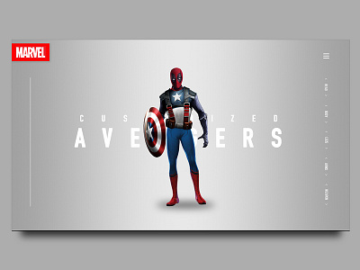 Marvel Avengers Landing Page avengers dailyui landing page marvel photoshop thebeeest tribeui ui ux web web design website website banner