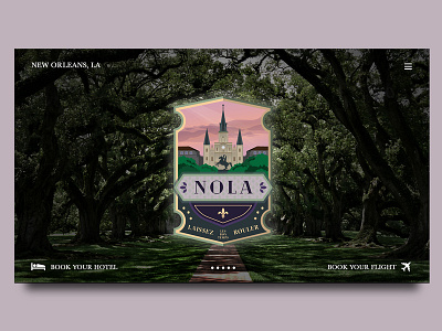 New Orleans Tourism Landing Page badge badge design badge logo dailyui design homepage homepage design landing page new orleans thebeeest tribeui ui ux web web design website