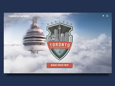 Toronto Tourism Landing Page badge badge design badge logo dailyui design illustration landing page logo photoshop thebeeest toronto tribeui ui ux web web design website