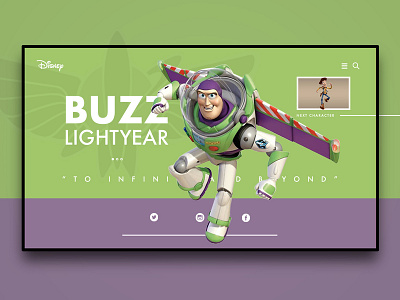 Buzz Lightyear branding dailyui design landing page thebeeest tribeui ui ux web web design website