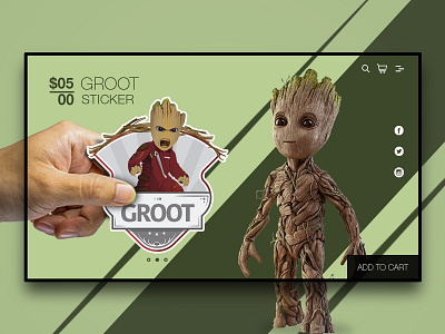 I AM GROOT! avengers badge badge design badge logo branding dailyui design endgame guardiansofthegalaxy illustration landing page logo photoshop thebeeest tribeui ui ux web web design website