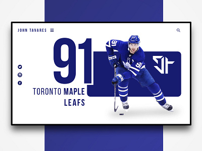 John Tavares Toronto Maple Leafs branding dailyui design landing page leafs photoshop thebeeest tribeui ui ux web web design website