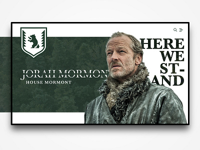 House Mormont branding dailyui design gameofthrones got landing page thebeeest tribeui ui ux web web design website