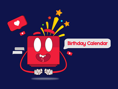 Birthday Calendar birthday calendar calendar birthday character design drawing illustration vector