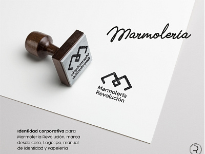 Marmolería Revolución branding design logo