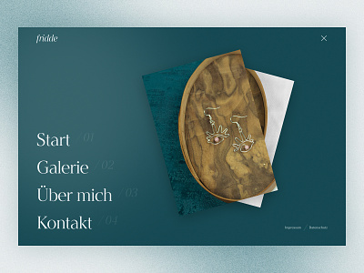 fridde | Handmade handmade Jewelry | Menu design figma landing page logo photo typography web webdesign website