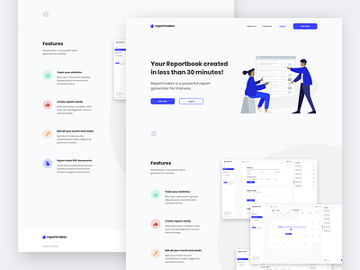 Landing page for Reportmaker