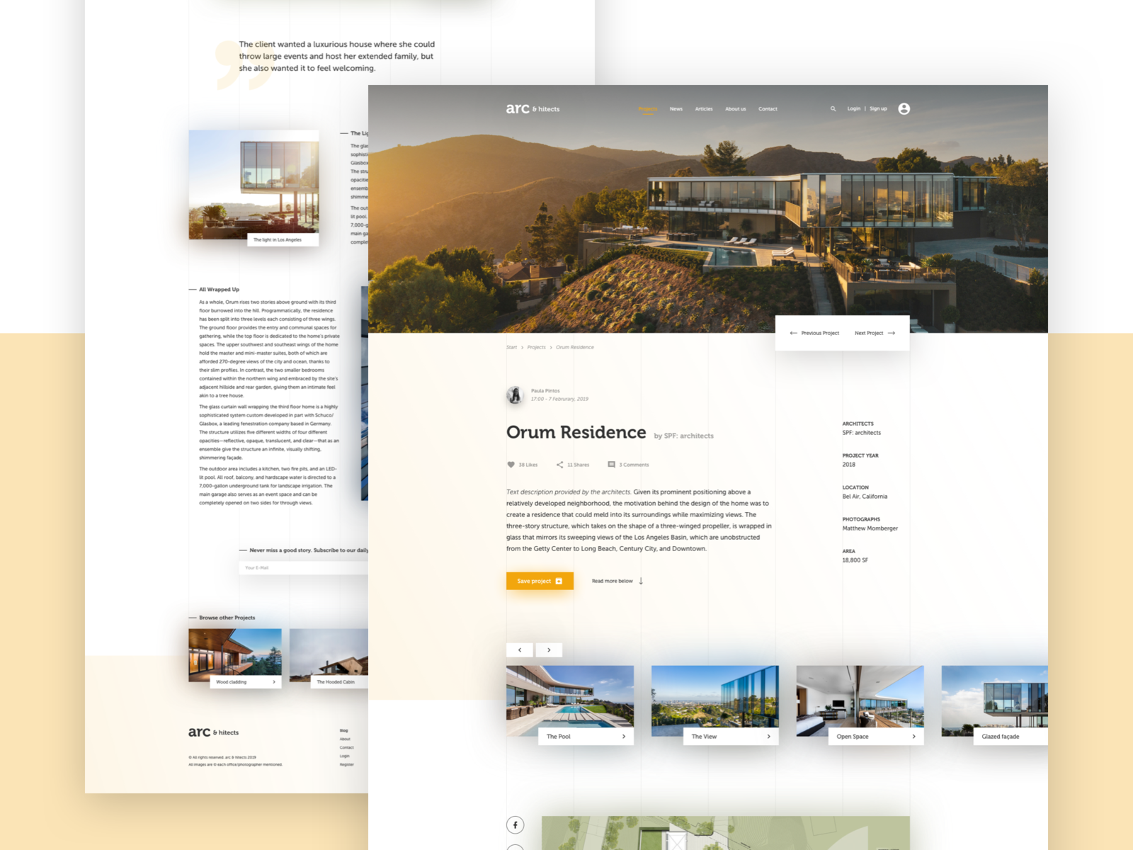 Architecture Website - Project Site by Kryston Schwarze on Dribbble