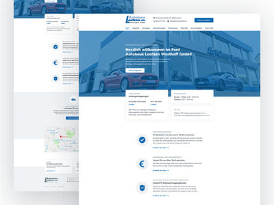 Website for a local car dealership car landing page simple design ui web webdesign website