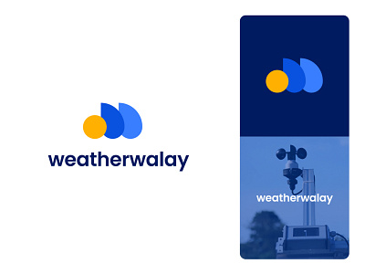 WeatherWalay Logo blue brand identity branding flat logo logo design minimal pakistan weather