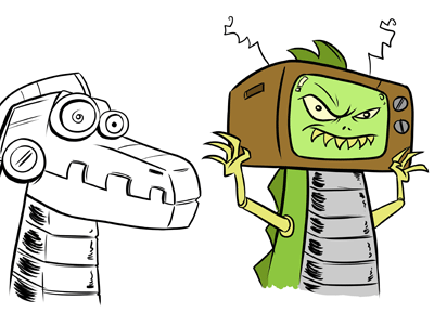 Robo Lizard Concepts character design godzilla illustration mascot