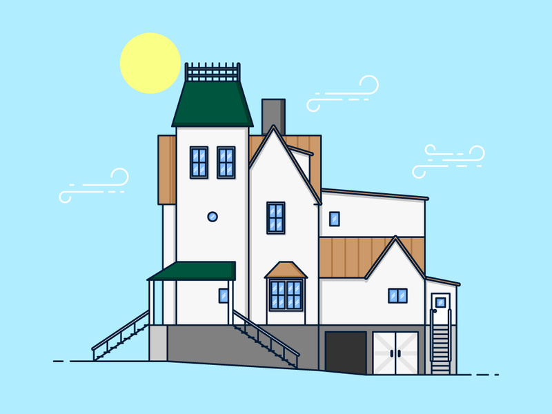 Beetlejuice House Right View by Paúl Santiana paul8 on Dribbble