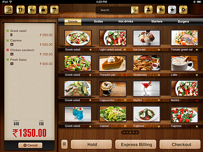 Ipad App For Restaurants ipad app for restaurants qst ui for restaurant wood theme