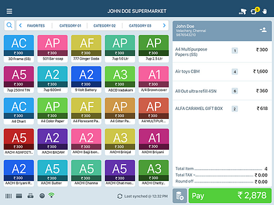 Tablet POS UI Design