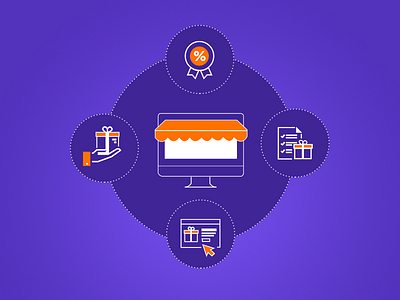 Offers and Loyalty management flat design flat icon offers and loyalty management