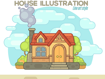 Simple illustration of house