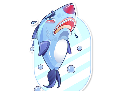 STICKERS PACK "Sharky" adobeillustator art design illustration illustration art sketch stikers vector