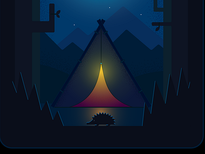 night in sleep dream expedition forest hedgehog nigh sleep tent
