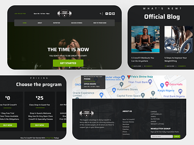 Web design for Trainhard fitness centre design fitness ui userinterface ux web