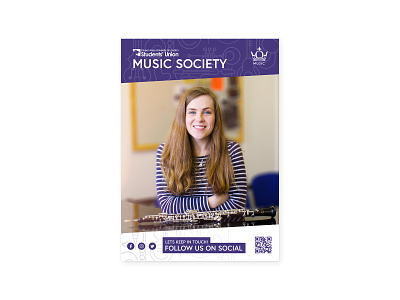 Queen Mary University Music Society - Flyer branding colour flat flyer graphic design photo photoshop poster poster design type typography