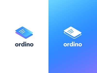 Ordino - Logo brand brand identity branding clean colours design gradient graphic design illustration illustrator logo mark typography vector