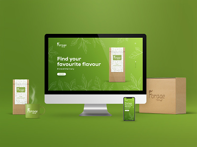 Forage Tea - Landing Page brand brand identity branding clean colours design graphic design landing page mockup product design typography ui user experience user interface ux web web design website