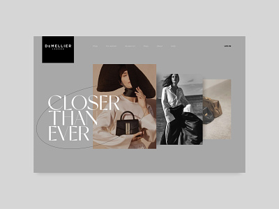 Demellier bags website redesign bags design fashion fashion bags landing page redesign tilda ui ui designer ux designer web design web designer