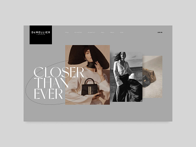Demellier bags website redesign