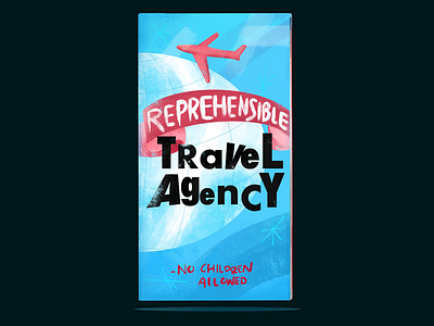 Reprehensible Travel Agency Phamplet agency plane art branding children creative digital film graphic design identity illustration movie travel