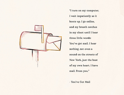 You've Got Mail No.3 art concept creative digital film flag illustration letter mail mailbox movie quote sketch typography
