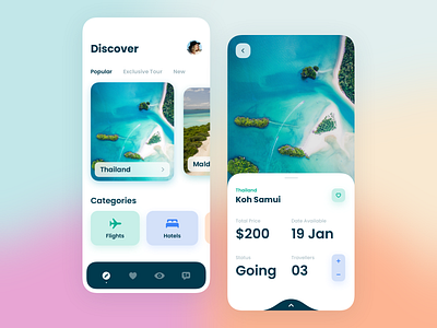 Travel App UX UI Design