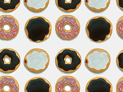 Donut Pattern donuts gouache pattern