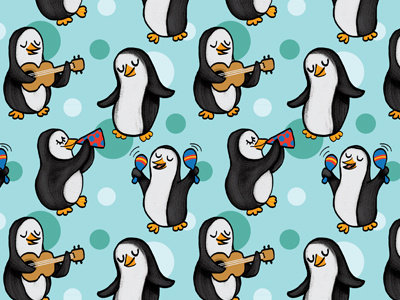 Penguin Party Pattern illustration pattern penguin