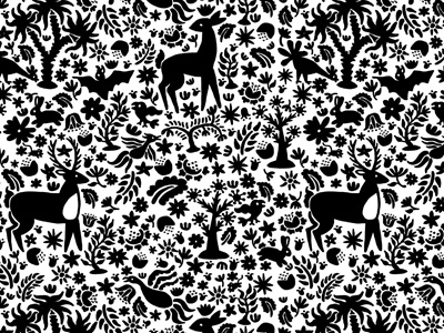 Jungle Pattern folk art illustration patttern