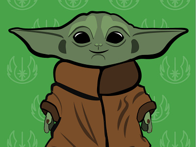 Baby Yoda Wallpaper baby yoda illustration ui vector