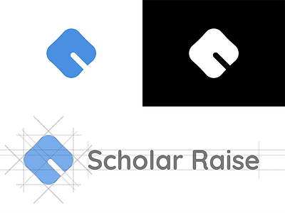 Scholar Raise Prototype crowdfunding education grid logo mark prototype solid