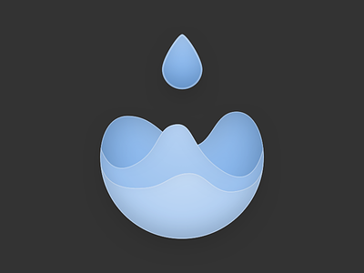 Liquid Mark drop gradient liquid logo mark prototype water
