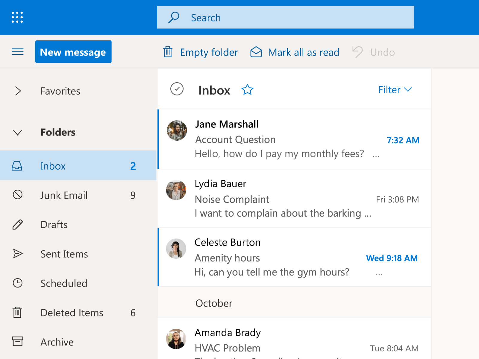 Outlook Email Bot concept