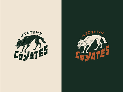 Midtown Coyotes analog canine coyote hand drawn handlettered handlettering illustration typography wolf
